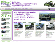 Tablet Screenshot of mobilityvehiclesireland.ie